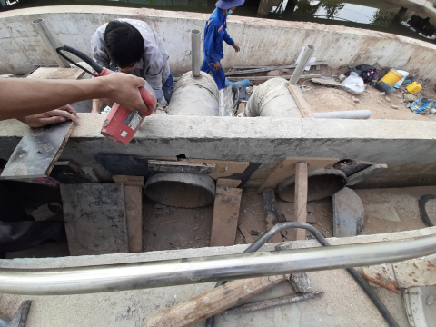 Thi công chống thấm dự án nhà máy xử lý nước thải khu công nghiệp Đồng An 1