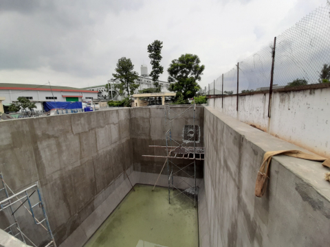 Thi công chống thấm dự án nhà máy xử lý nước thải khu công nghiệp Đồng An 1