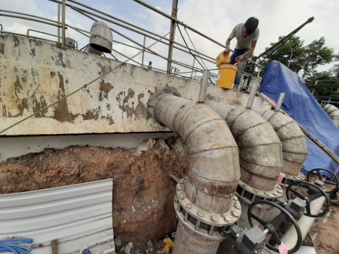 Thi công chống thấm dự án nhà máy xử lý nước thải khu công nghiệp Đồng An 1