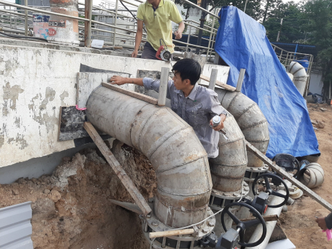 Thi công chống thấm dự án nhà máy xử lý nước thải khu công nghiệp Đồng An 1