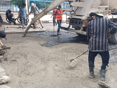 THI CÔNG NỀN SÂN CÔNG TY SATO IKEN VIETNAM KCN BÌNH DƯƠNG