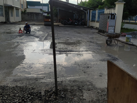 THI CÔNG NỀN SÂN CÔNG TY SATO IKEN VIETNAM KCN BÌNH DƯƠNG